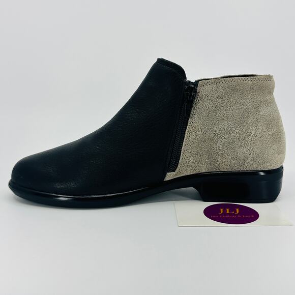 Naot Women's Helm Soft Black/Speckled Beige Comfort Ankle Booties Size 37/ 6 US - Picture 8 of 11